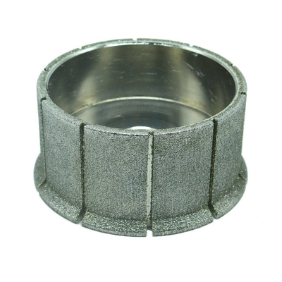 Biểu trưng ODM cho bánh xe mài kim cương mạ bạc khô cạnh