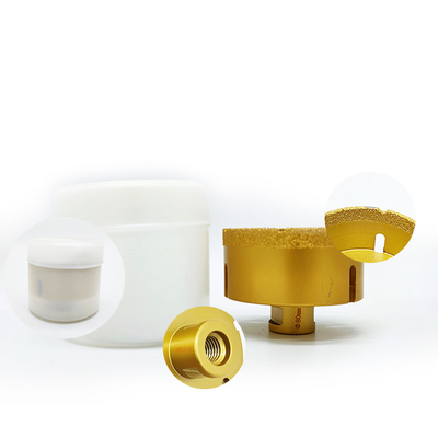 Công cụ đá granit Ngói mũi khoan lõi kim cương 35mm Đặt chân không hàn