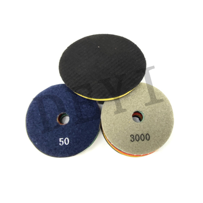 Inch 3 bước Wet 100 Grit Diamond Pad cho đá chế tạo thạch anh